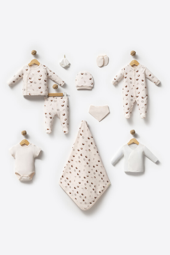 Wholesale Unisex Baby 10-Piece Onesies Set 0-1M Bubbles 2040-4101 - 1