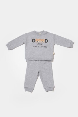Wholesale Unisex Baby 2-Piece Sweatshirt and Pants Set 3-24M Organic Cotton Baby Cosy 2022-CSY8008 - BabyCosy