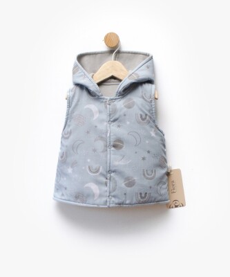 Wholesale Unisex Baby Patterned Vest 6-36M Flexi Baby 2063-433009 Синий