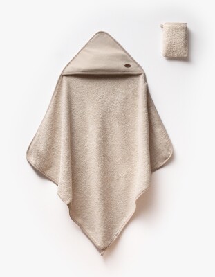 Wholesale Unisex Baby Towel and Pouch Set 90*90cm Flexi Baby 2063-230058 Бежевый 
