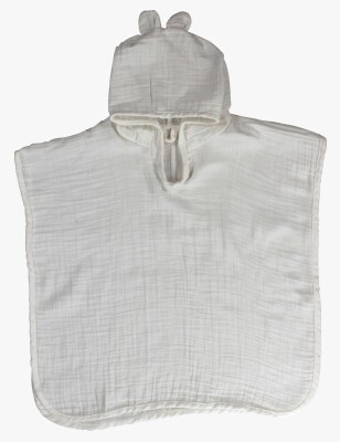 Wholesale Unisex Kids Hooded Poncho 0-36M Bebek Evi 1045-BEVİ 1410 Экрю