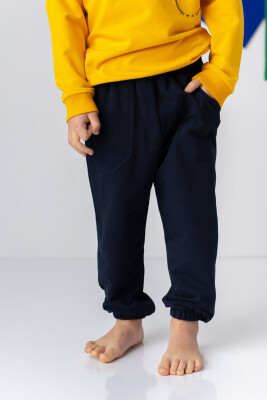 Wholesale Unisex Kids Sweatpants 3-14Y Zeyland 1070-241Z3EGL06 Темно-синий
