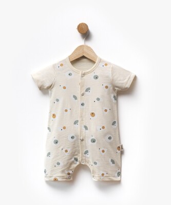 Spot Printed Short Sleeve Jumpsuit 3-9M Flexi Baby 2063-236579 - Flexi Baby