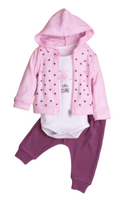 Star Printed Bodysuit 3-Piece Set 3-12M Kidexs 1026-90172 - Kidexs