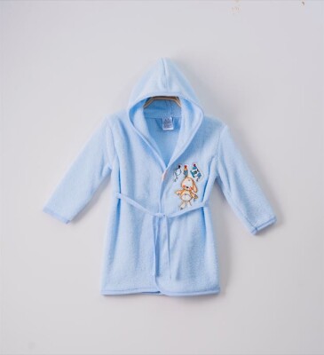1-4 Yaş Bebek Bornozu Ramel Kids 1072-418 Mavi