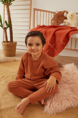 100% Organic Cotton With GOTS Certified Knitwear Funny Bear Two Piece Set 3-12M Uludağ Triko 1061-21061 - Uludağ Triko