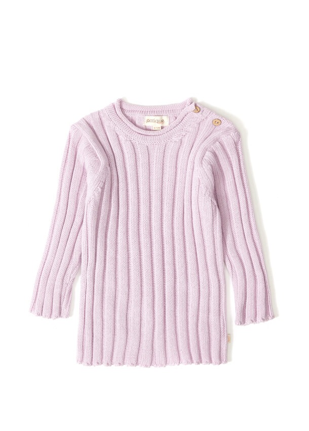 100% Organic Cotton With GOTS Certified Knitwear Ribbed Sweater 12-36M Uludağ Triko 1061--121064 - 3