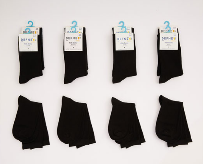 12 Çift Unisex Çocuk Soket Çorap Defne 1064-DFN1Ç-E006-22(5-6) - 1