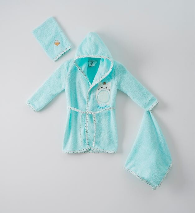 3'lü Bebe Bornoz Set (Kutulu) Ramel Kids 1072-710 - 5