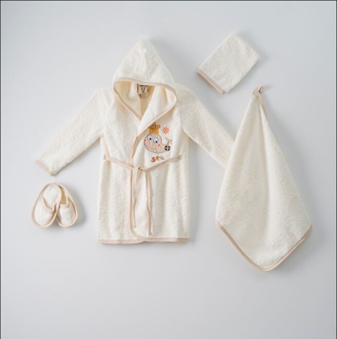 4'lü Balık Bornoz Set (Kutulu) Ramel Kids 1072-426 - 5