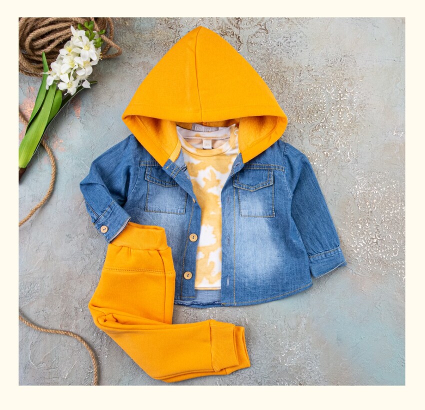 Denim Jogger Set 3 Lü Takım Balbala 1048-B221023 - 4
