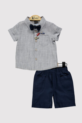Erkek Bebek Araba Nakışlı Takım 6-18M Kumru Bebe 1075-4269 Lacivert