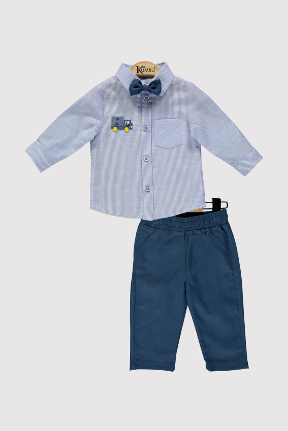Erkek Bebek Kamyon Nakışlı Takım 6-18M Kumru Bebe 1075-4381 - 1