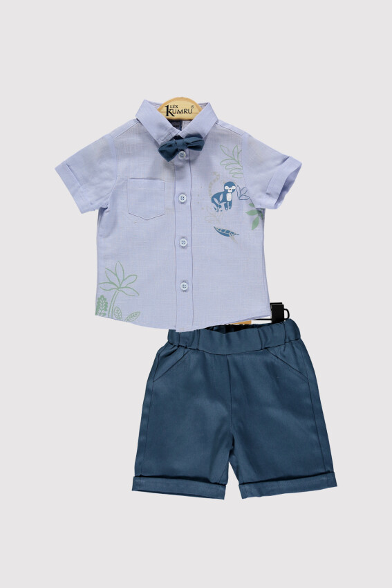 Erkek Bebek Tropikal Gömlekli Takım 6-18M Kumru Bebe 1075-4314 - 2