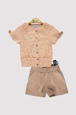 Kız Bebek Baskılı Takım 6-18M Kumru Bebe 1075-4273 Somon