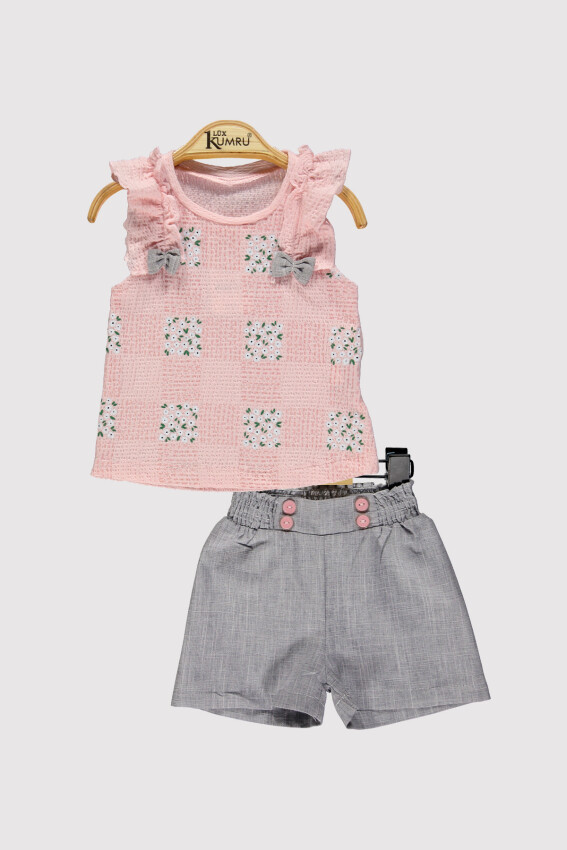 Kız Bebek Bürümcük Şortlu Takım 6-18M Kumru Bebe 1075-4254 - 1