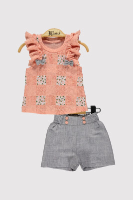 Kız Bebek Bürümcük Şortlu Takım 6-18M Kumru Bebe 1075-4254 - Kumru Bebe