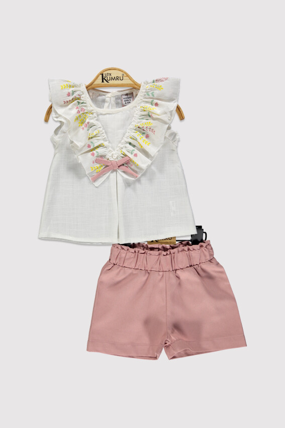 Kız Bebek Yaka Baskılı Takım 6-18M Kumru Bebe 1075-4267 - 2
