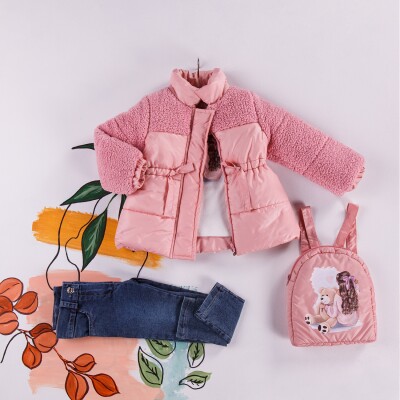 Mikro Mont Badi Pantolon Çantalı Takım Miss Lore 1055-5400 Pembe