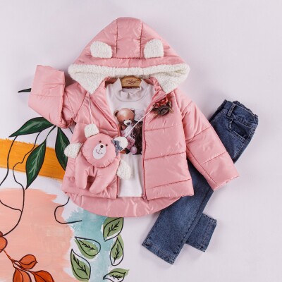 Mikro Mont Badi Pantolon Çantalı Takım Miss Lore 1055-5403 Pembe