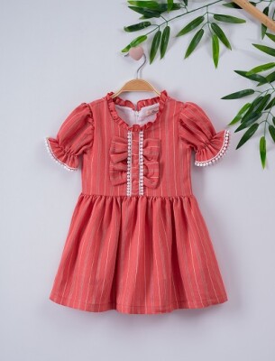 Önü Fiyonklu Elbise Büşra Bebe 1016-221041 - Büşra Bebe