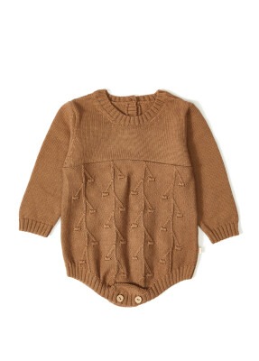 Organic Cotton Long Sleeve Salopet Rompers for Baby Girl Uludağ Triko 1061-21027 - Uludağ Triko (1)