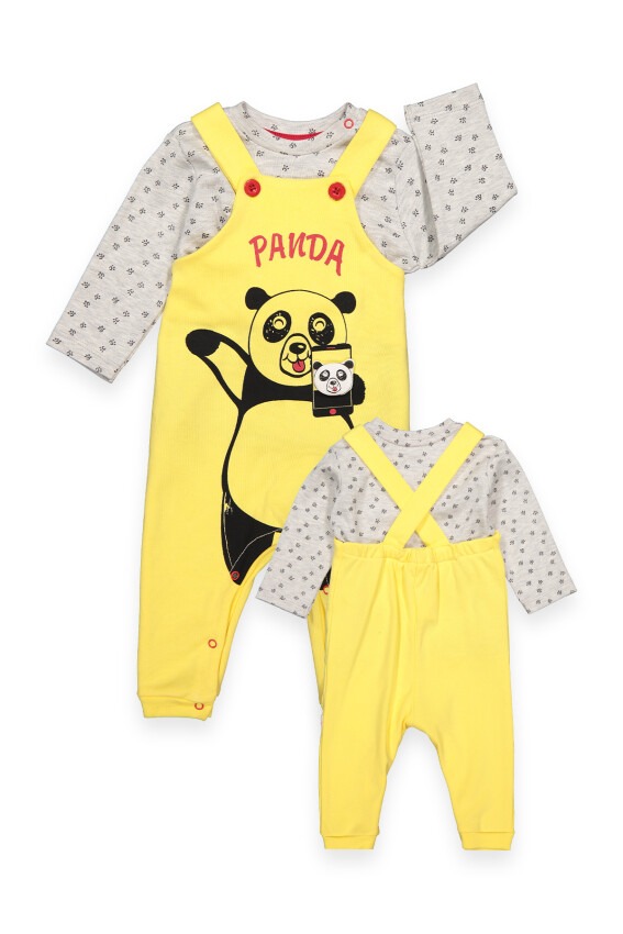 Panda baskılı salopet takımı Babydivo 1024-103-13 - 1