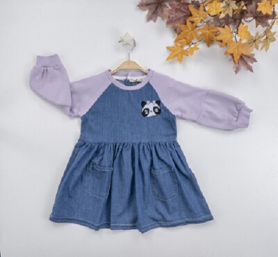 Pandalı Kot Elbise Büşra Bebe 1016-22230 - Büşra Bebe