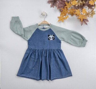 Pandalı Kot Elbise Büşra Bebe 1016-22230 - Büşra Bebe (1)