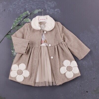 Papatya Nakışlı Mantolu Takım BabyRose 1002-3838 - BabyRose
