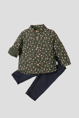 Toptan Bebek 2'li Gömlek ve Pantolon Takım 9-24M Kidexs 1026-35069 - Kidexs (1)