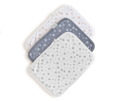 Toptan Bebek 3'lü Omuz Bezi 30x40cm. %100 Organik Pamuk Baby Cosy 2022-CSY5953-1 - BabyCosy