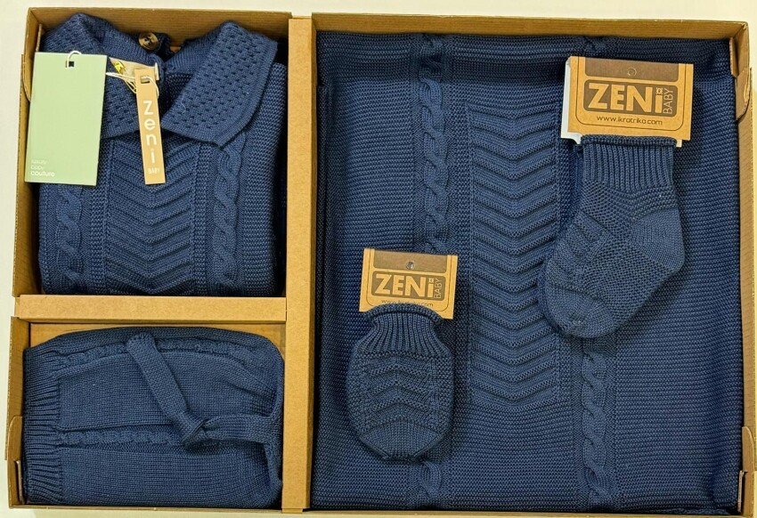 Toptan Bebek 5'li Yenidoğan Takımı 0-12M Zeni 2049-3025 - 3