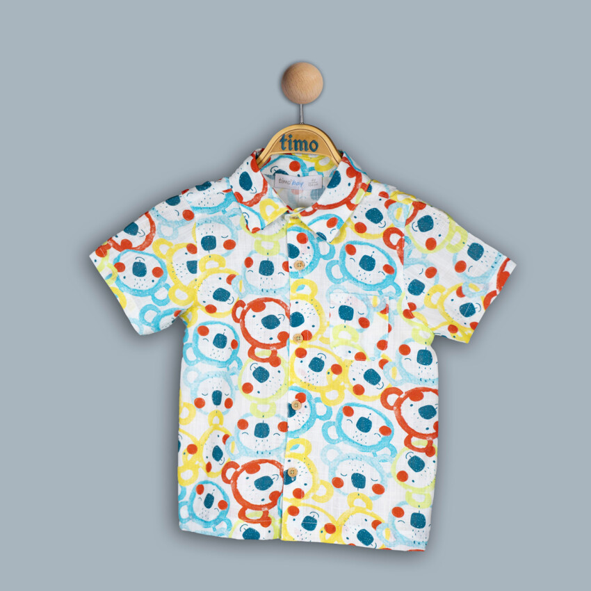 Toptan Bebek Gömlek 6-24M Timo 1018-TE4DÜ042243061 - 1
