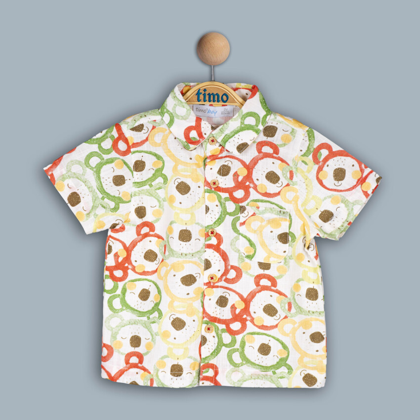 Toptan Bebek Gömlek 6-24M Timo 1018-TE4DÜ042243061 - 2