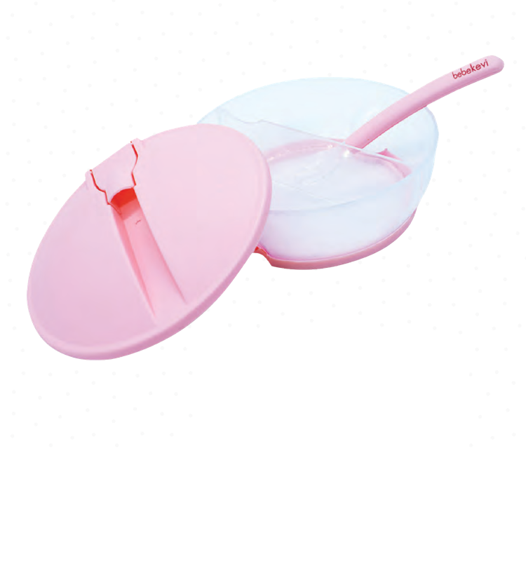 Toptan Bebek Kaşıklı Mama Tabağı 0-24M Bebek Evi 1045-BEVİ 1325 - 2