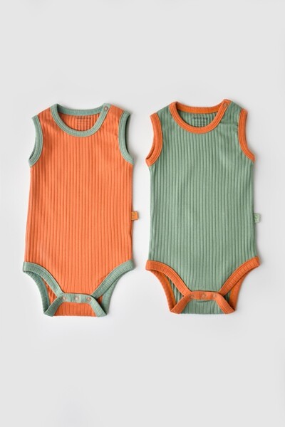 Toptan Bebek Ribana 2 li Askılı Badi 3-24M Baby Cosy 2022-CSYR4100 - 1
