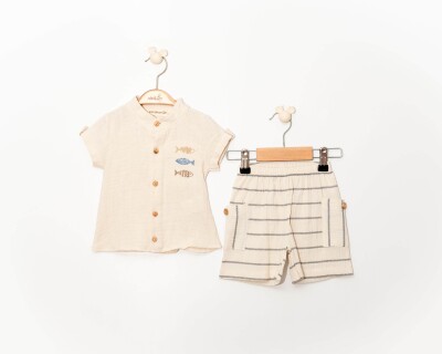 Toptan Erkek Bebek 2 li Takım 6-24M Miniborn 2019-9145 - Miniborn (1)