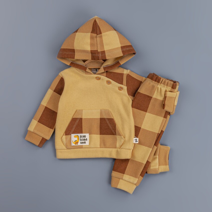 Toptan Erkek Bebek 2'li Eşofman Takım 6-24M BabyZ 1097-4750 - 1
