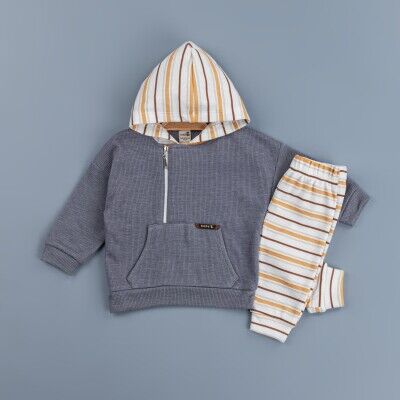 Toptan Erkek Bebek 2'li Eşofman Takımı 6-24M BabyZ 1097-4670 - BabyZ (1)