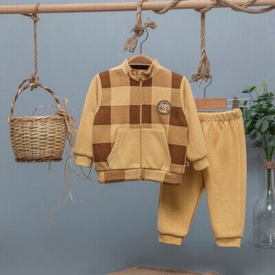 Toptan Erkek Bebek 2'li Eşofman Takımı 6-24M BabyZ 1097-4757 - BabyZ