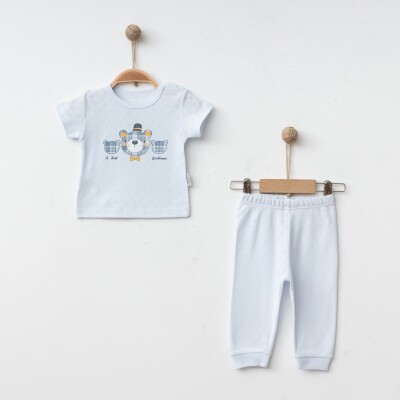 Toptan Erkek Bebek 2'li Pijama Takımı 6-18M Gümüş Baby 2043-002080 - Gümüş Baby