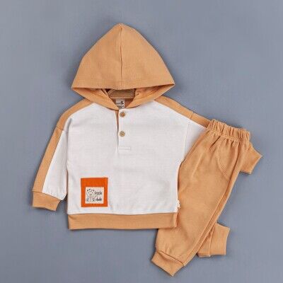 Toptan Erkek Bebek 2'li Takım 6-24M BabyZ 1097-4740 Turuncu