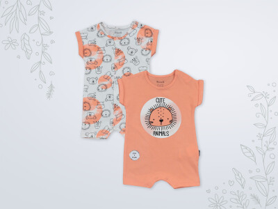 Toptan Erkek Bebek 2'li Tulum Takımı 3-18M Miniworld 1003-18250 - Miniworld (1)