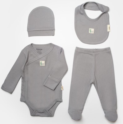 Toptan Erkek Bebek 4'lü Yenidoğan Takım 0-9M BabyCosy 2022-CSYB9011 - BabyCosy