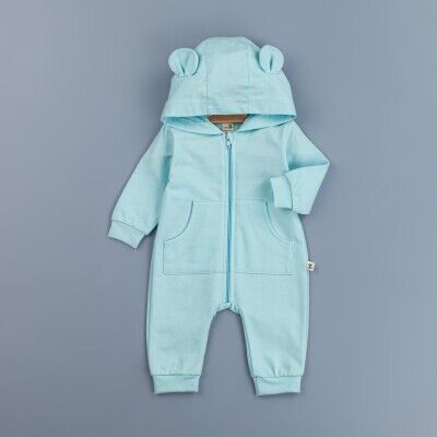 Toptan Erkek Bebek Kapşonlu Tulum 3-12M BabyZ 1097-4343 - BabyZ