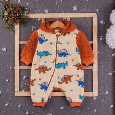 Toptan Erkek Bebek Kapşonlu Tulum 3-12M BabyZ 1097-4353 - BabyZ (1)