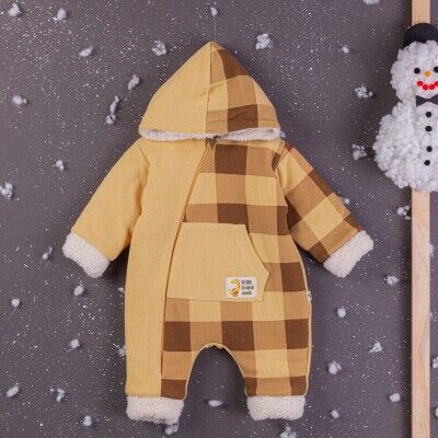Toptan Erkek Bebek Kapşonlu Tulum 3-12M BabyZ 1097-4365 - BabyZ