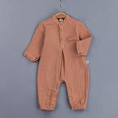 Toptan Erkek Bebek Müslin Tulum 3-12M BabyZ 1097-4362 - BabyZ (1)