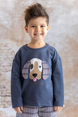 Toptan Erkek Bebek Sweatshirt 6-48M Mininio 2062-252M1KPB61 - Mininio